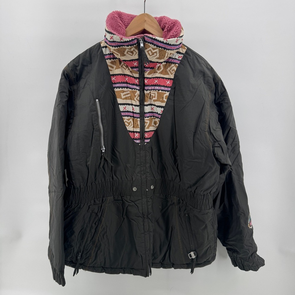 Sun Ice Kids Ski Jacket Insulated Winter Snow‎ Coat With Geometric Print Collar